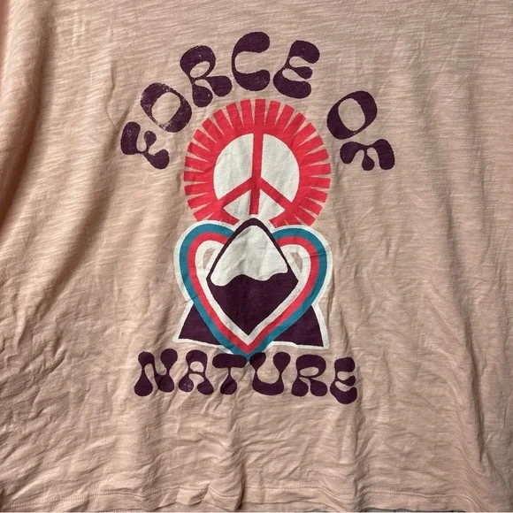 Old Navy Size 3X Light Pink FORCE OF NATURE Graphic Short Sleeve Womens Top - Picture 6 of 14